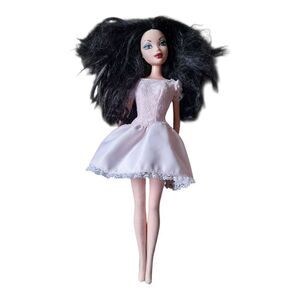 Monster High Doll with Black Hair and Pink Dress